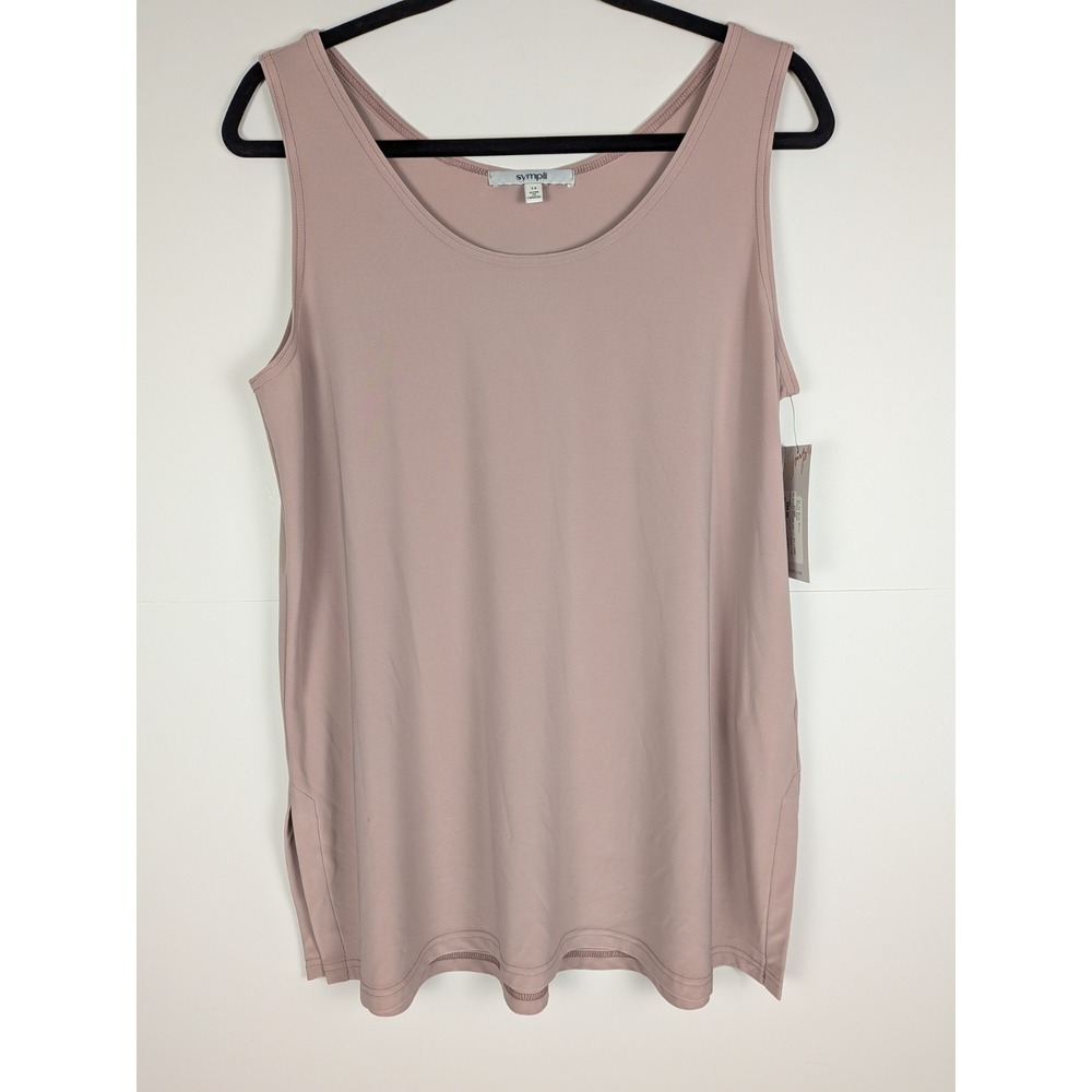 NEW Sympli Go To Tank Relax Size 14 Dusty Rose Side Slits